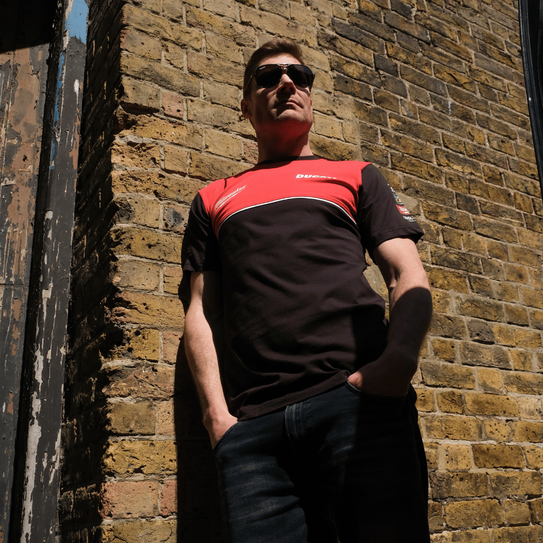 Milwaukee Tools x Ducati Team Wear Racing Tee - 100% Cotton Black