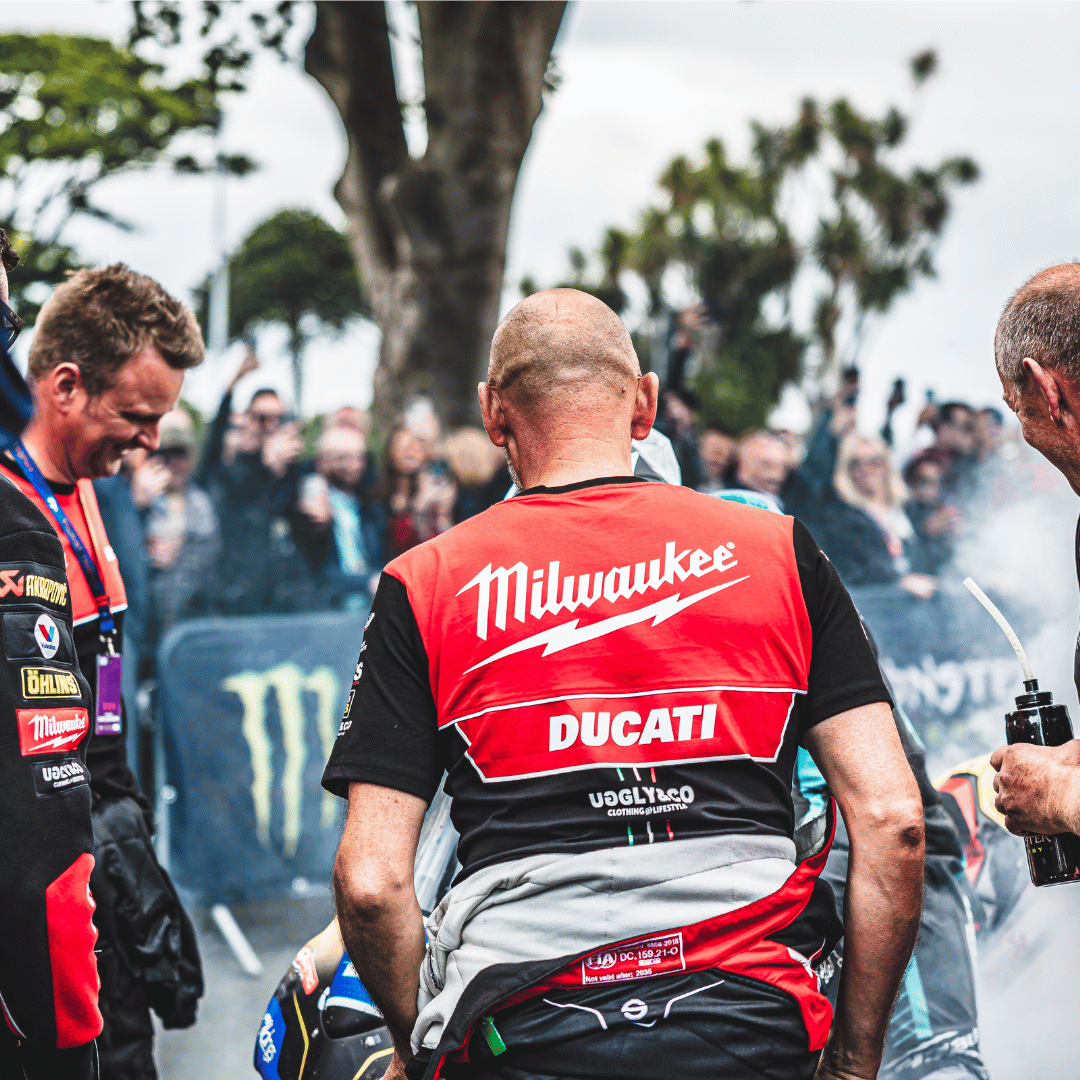 Milwaukee Tools x Ducati Team Wear Racing Tee - 100% Cotton Black