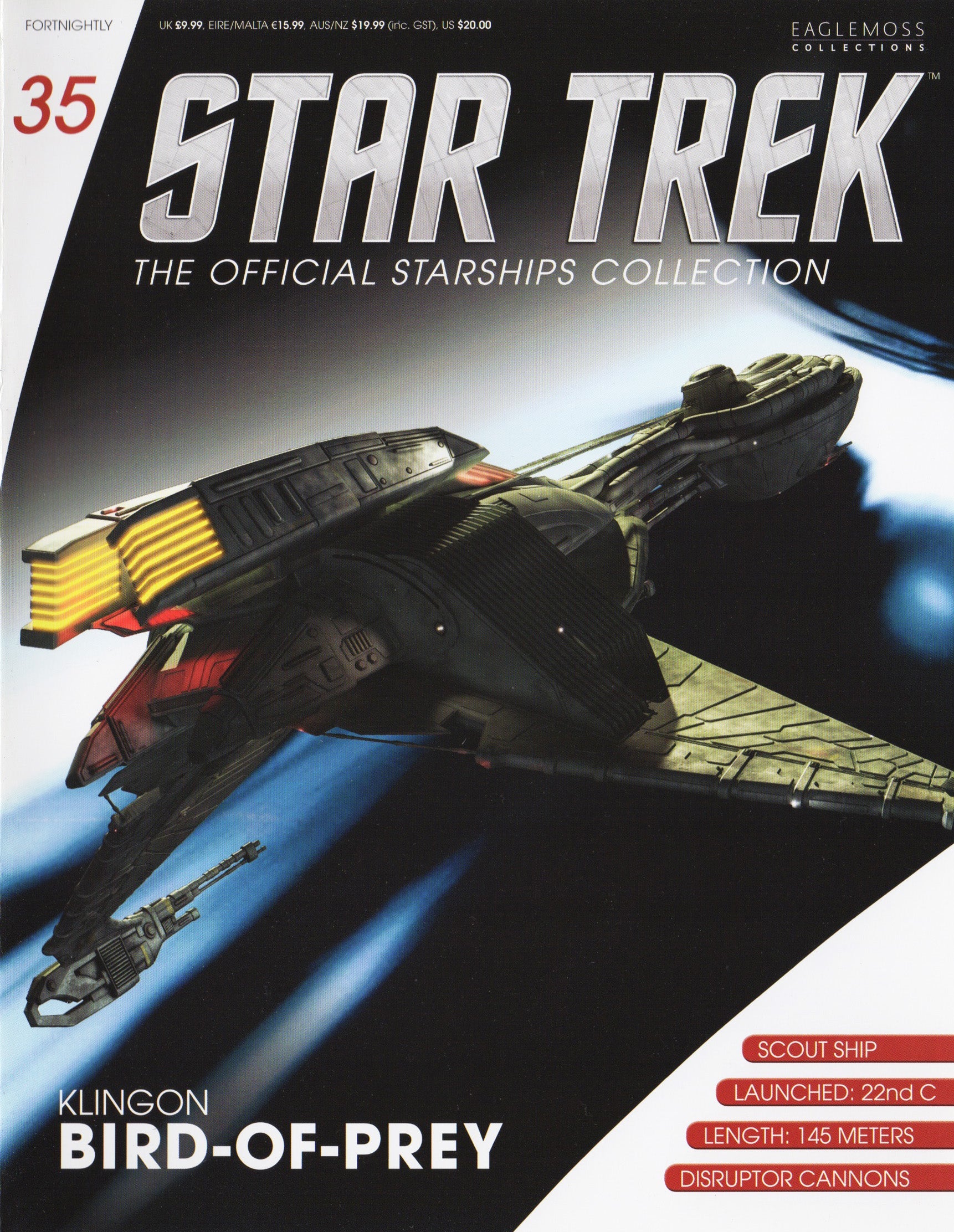 #35 22nd Century Klingon Bird-of-Prey Starship Die Cast Model (Star Trek)