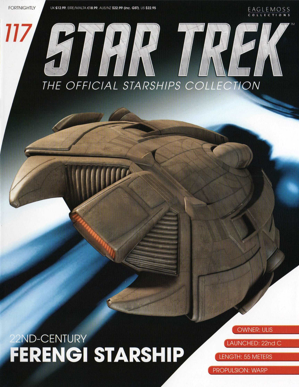 #117 22nd Century Ferengi Starship Model Die Cast Ship (Eaglemoss / Star Trek)