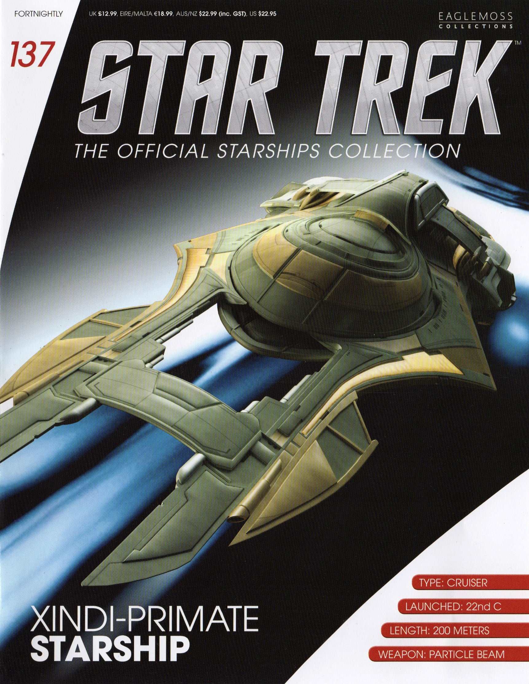 #137 Xindi Humanoid Primate Model Die Cast Ship (Eaglemoss / Star Trek)