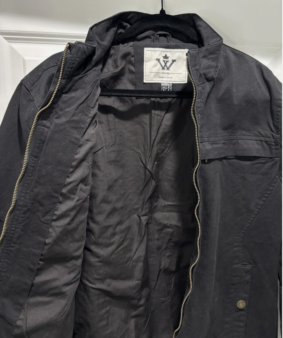 WenVen Men's Cotton Harrington Jacket – Lightweight Military Coat