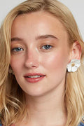 Jalicia Flower Earring White