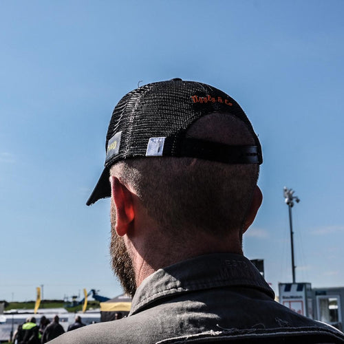 Uggly & Co Grey Camo Diamond Trucker Hat – Distressed Racing Cap