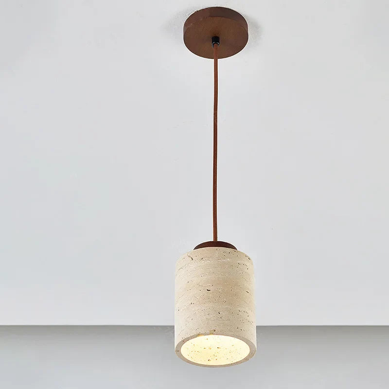 Wabi-Sabi Natural Stone Pendant Light – Japanese Modern Designer Hanging Lamp
