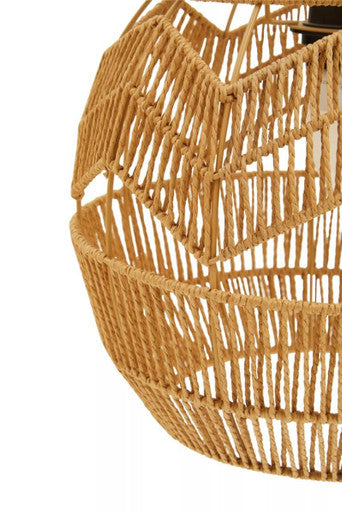 Orsina Jaya Natural Paper Rope Pendant Light – Minimalist Woven Lamp