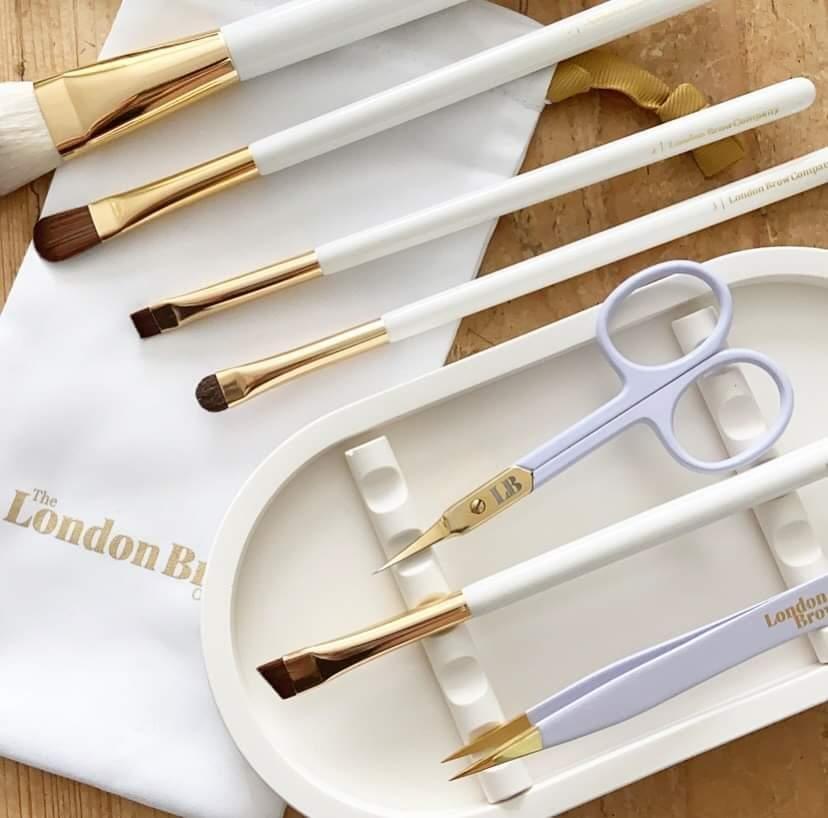 The London Brow Company Jesmonite Tool Tray | Handmade Beauty Organizer