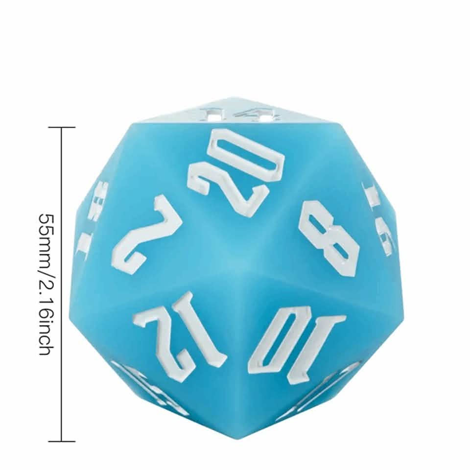 Jester's Bounce | Silicone D20 | Single Dice | Blue