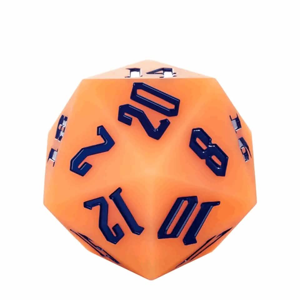 Jester's Bounce | Silicone D20 | Single Dice | Orange