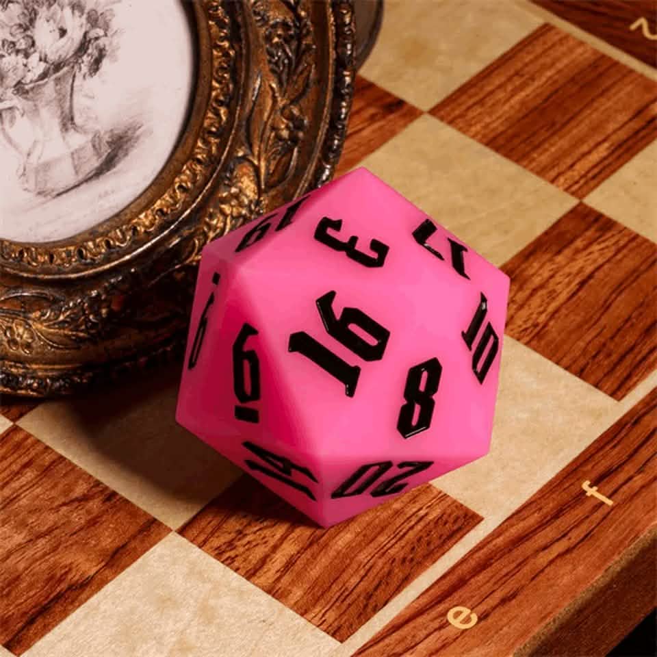 Jester's Bounce | Silicone D20 | Single Dice | Pink