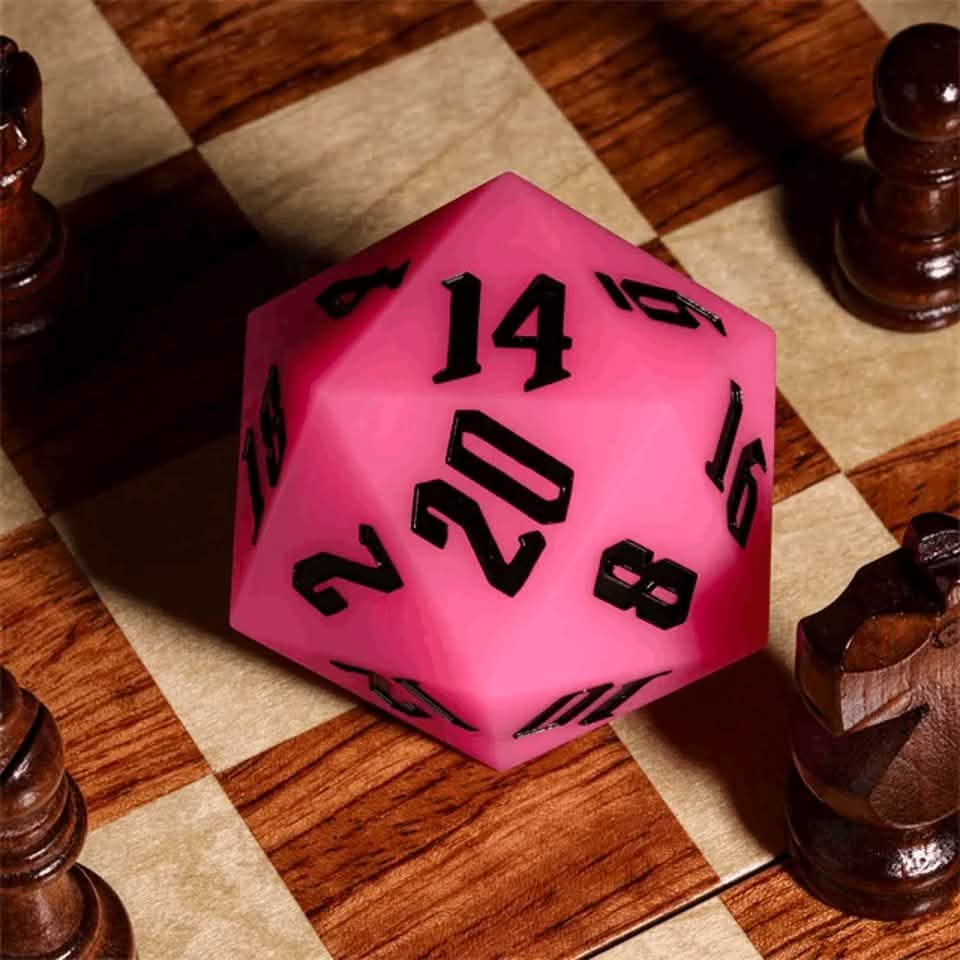 Jester's Bounce | Silicone D20 | Single Dice | Pink
