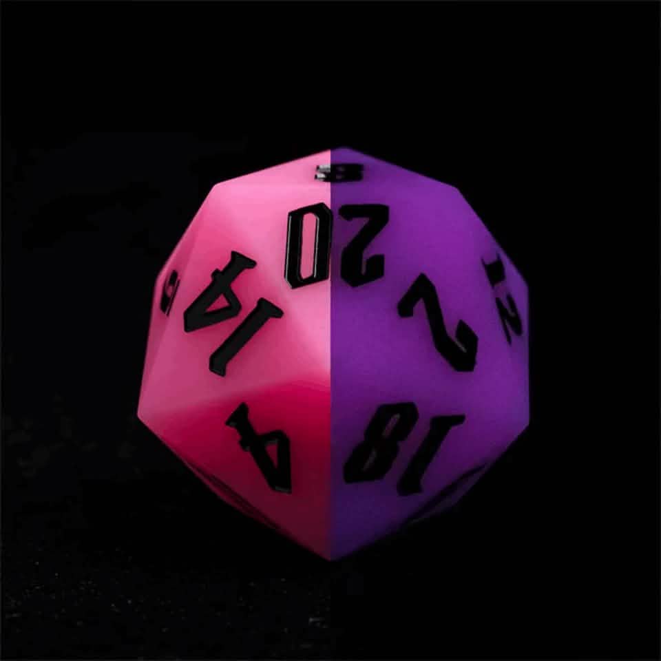 Jester's Bounce | Silicone D20 | Single Dice | Pink