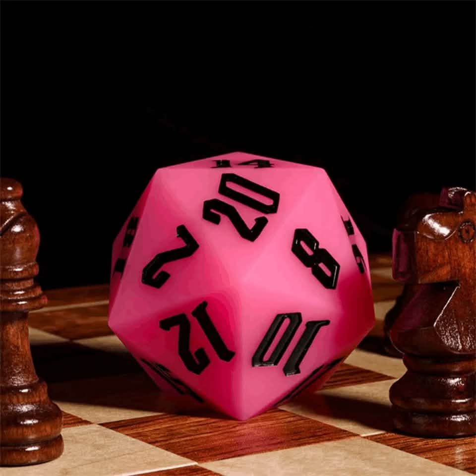 Jester's Bounce | Silicone D20 | Single Dice | Pink