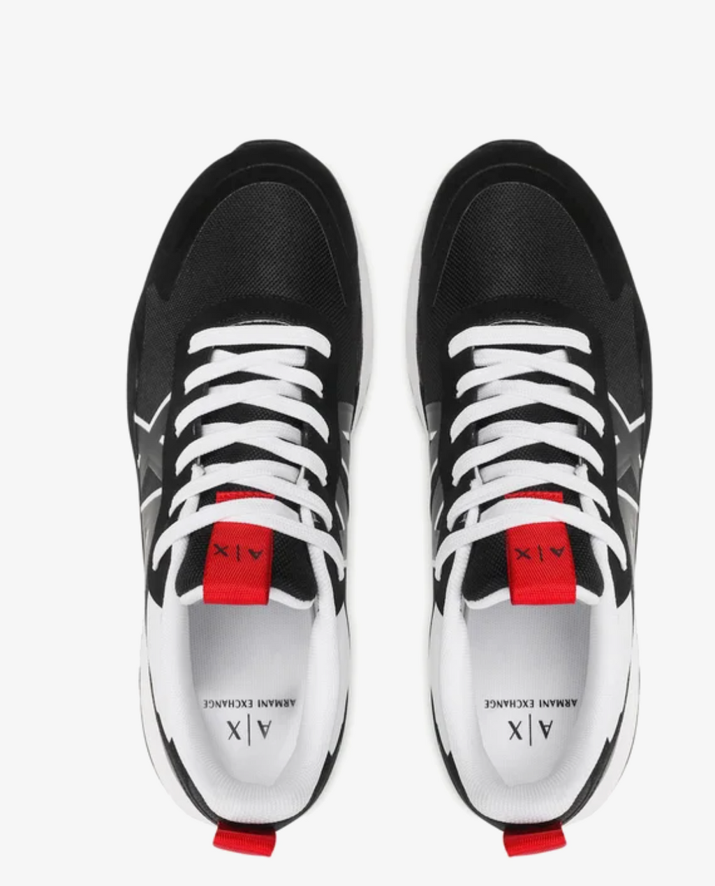 Armani Exchange XUX114 Men's Black Faux Leather Sneakers – UK 12