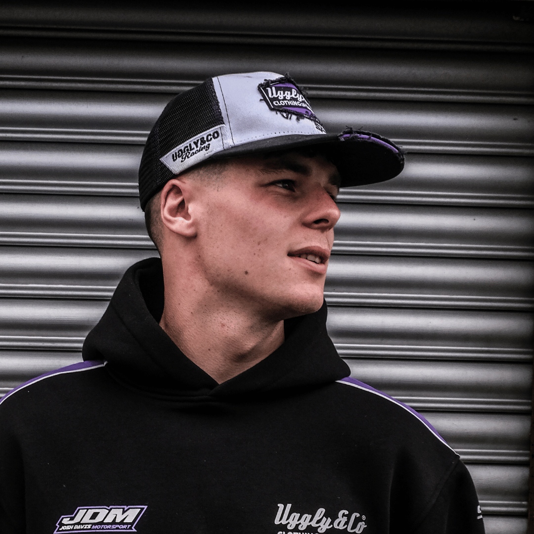 Uggly and Co x JDM Racing Purple Diamond Trucker Hat - Motorsport Cap