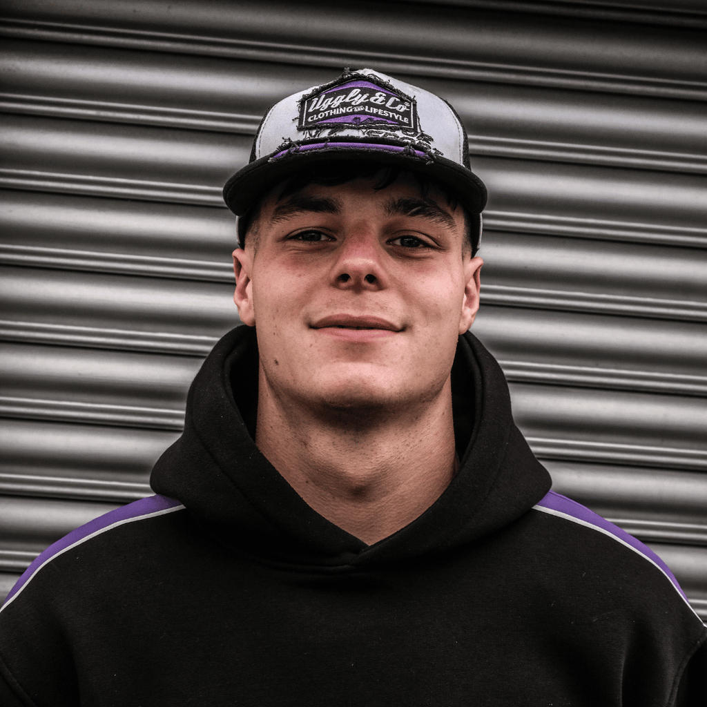 Uggly and Co x JDM Racing Purple Diamond Trucker Hat - Motorsport Cap