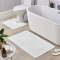 OLIVIA ROCCO Jumbo Miami Bath Mat Set – Non-Slip Ultra Absorbent 2 Piece