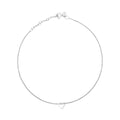 Gecko Jewellery Sterling Silver Heart Anklet – 23cm Slip-On Chain