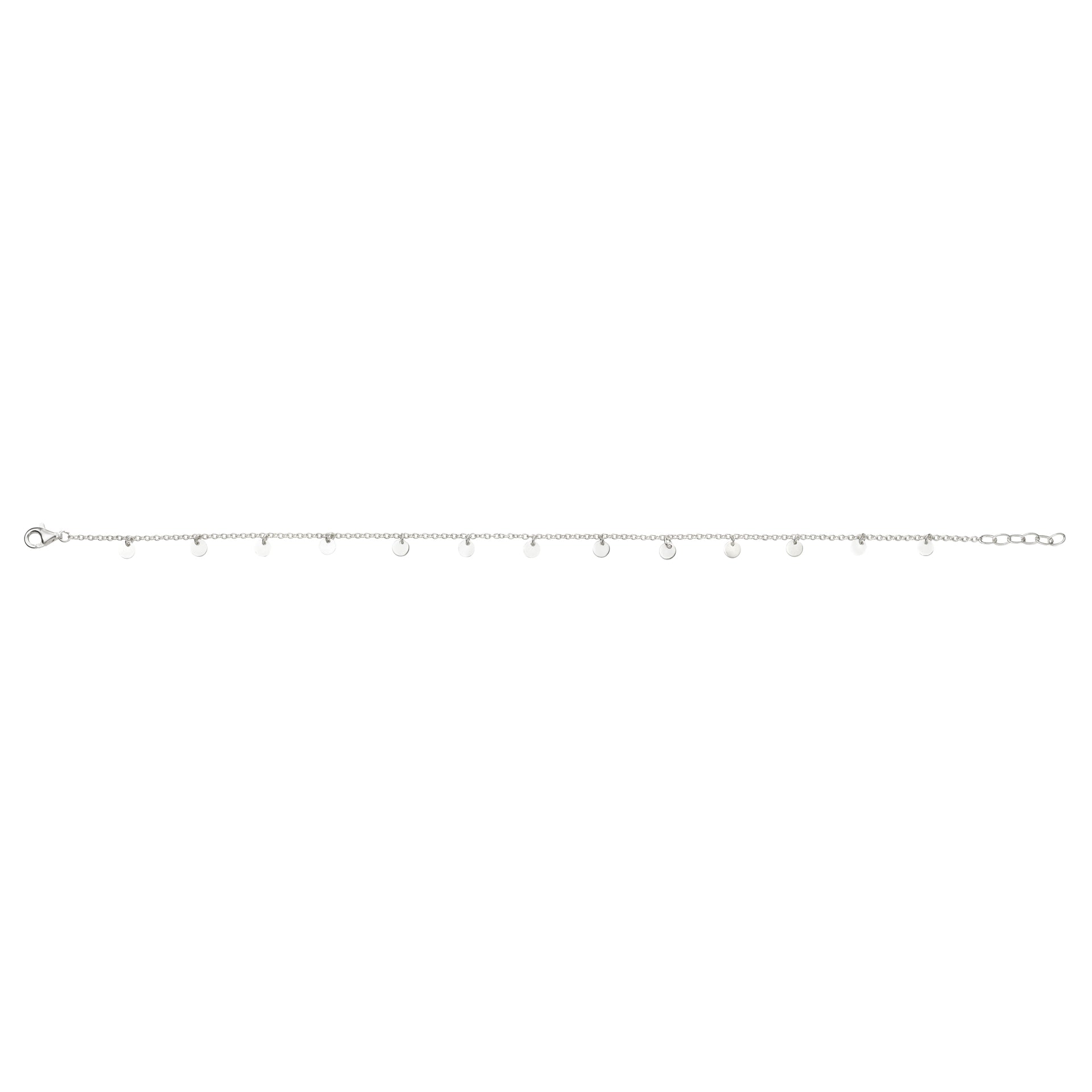 Gecko Jewellery Mini Disc Ankle Chain – Adjustable 23-25cm Anklet