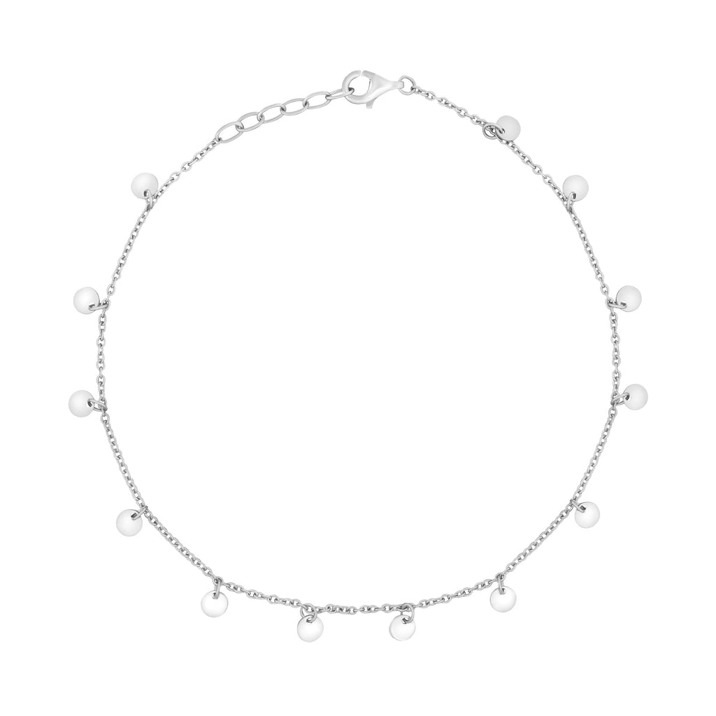 Gecko Jewellery Mini Disc Ankle Chain – Adjustable 23-25cm Anklet