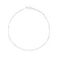 Gecko Jewellery Recycled Sterling Silver Ball and Trace Chain Anklet