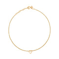 Gecko Jewellery Sterling Silver Heart Anklet – 23cm Slip-On Chain