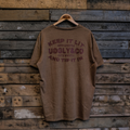 Uggly and Co Malt Brown Flat Track Racing Heavyweight Cotton T-Shirt