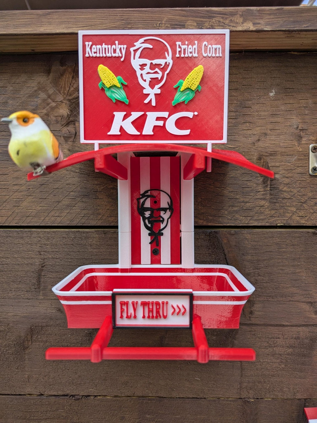 Chaddyverse KFC Novelty Bird Feeder – 3D Printed Garden Decor Station