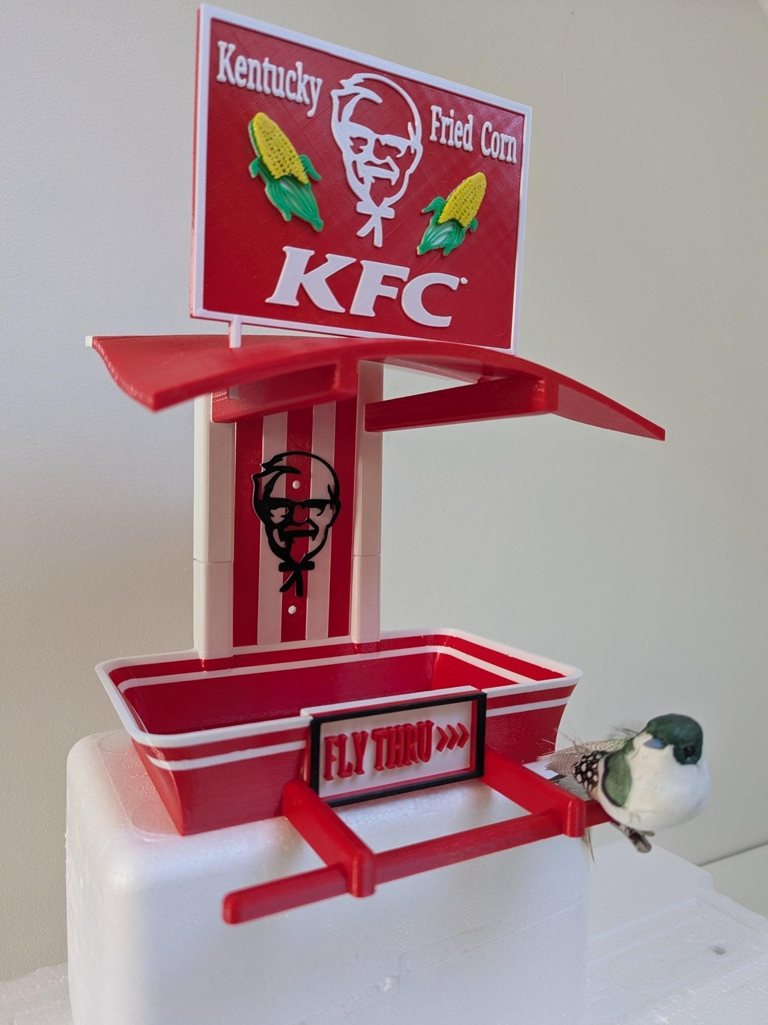 Chaddyverse KFC Novelty Bird Feeder – 3D Printed Garden Decor Station