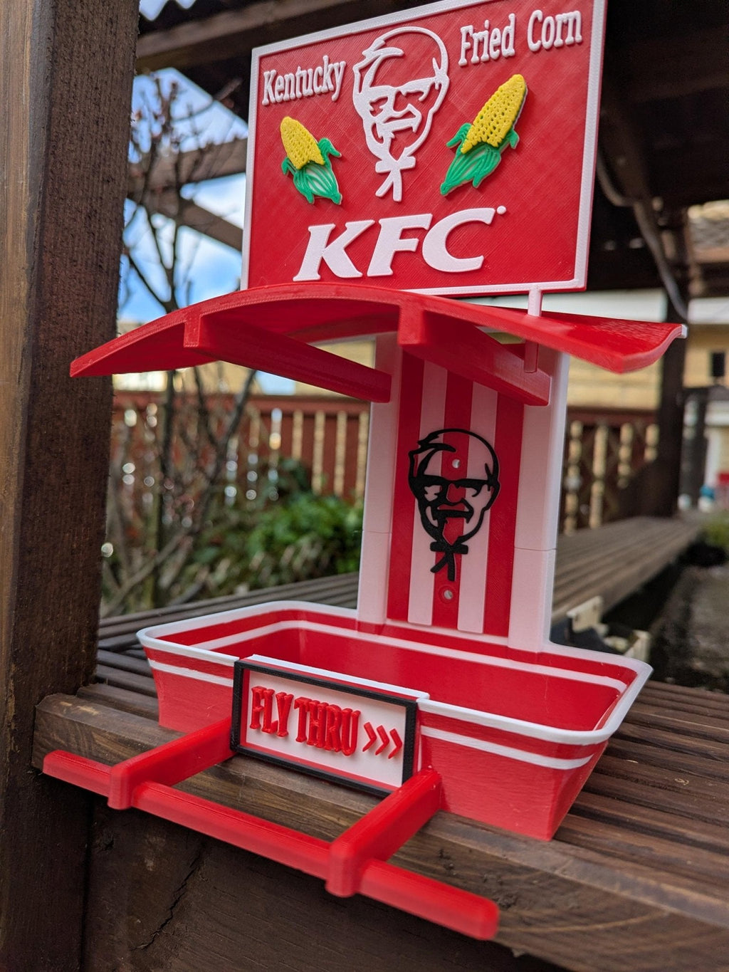 Chaddyverse KFC Novelty Bird Feeder – 3D Printed Garden Decor Station