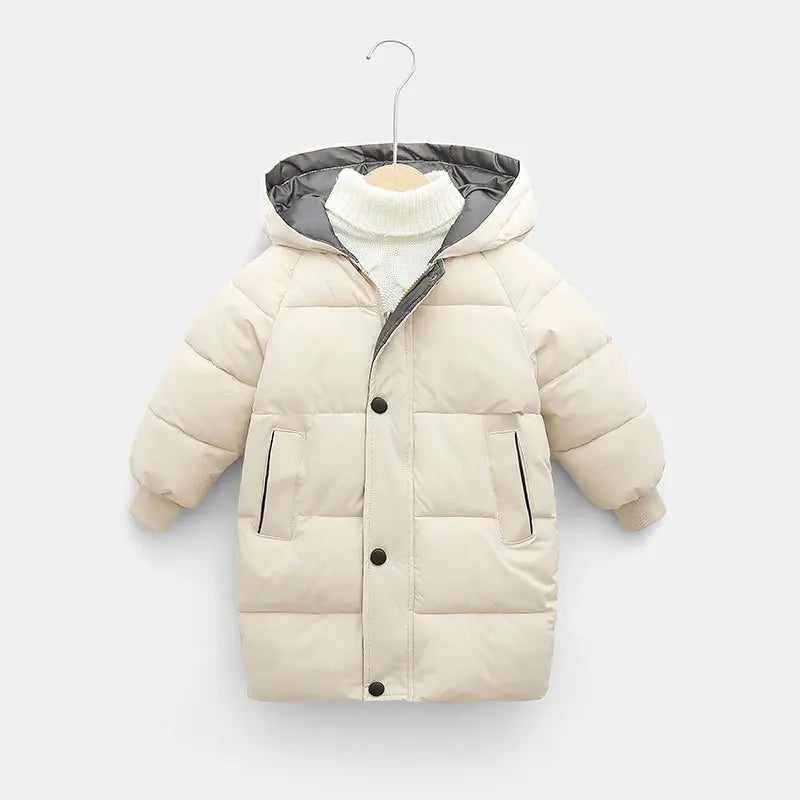 Kids Hooded Puffer Jacket, Thick Winter Cotton Coat for Boys & Girls (1–10 Years)