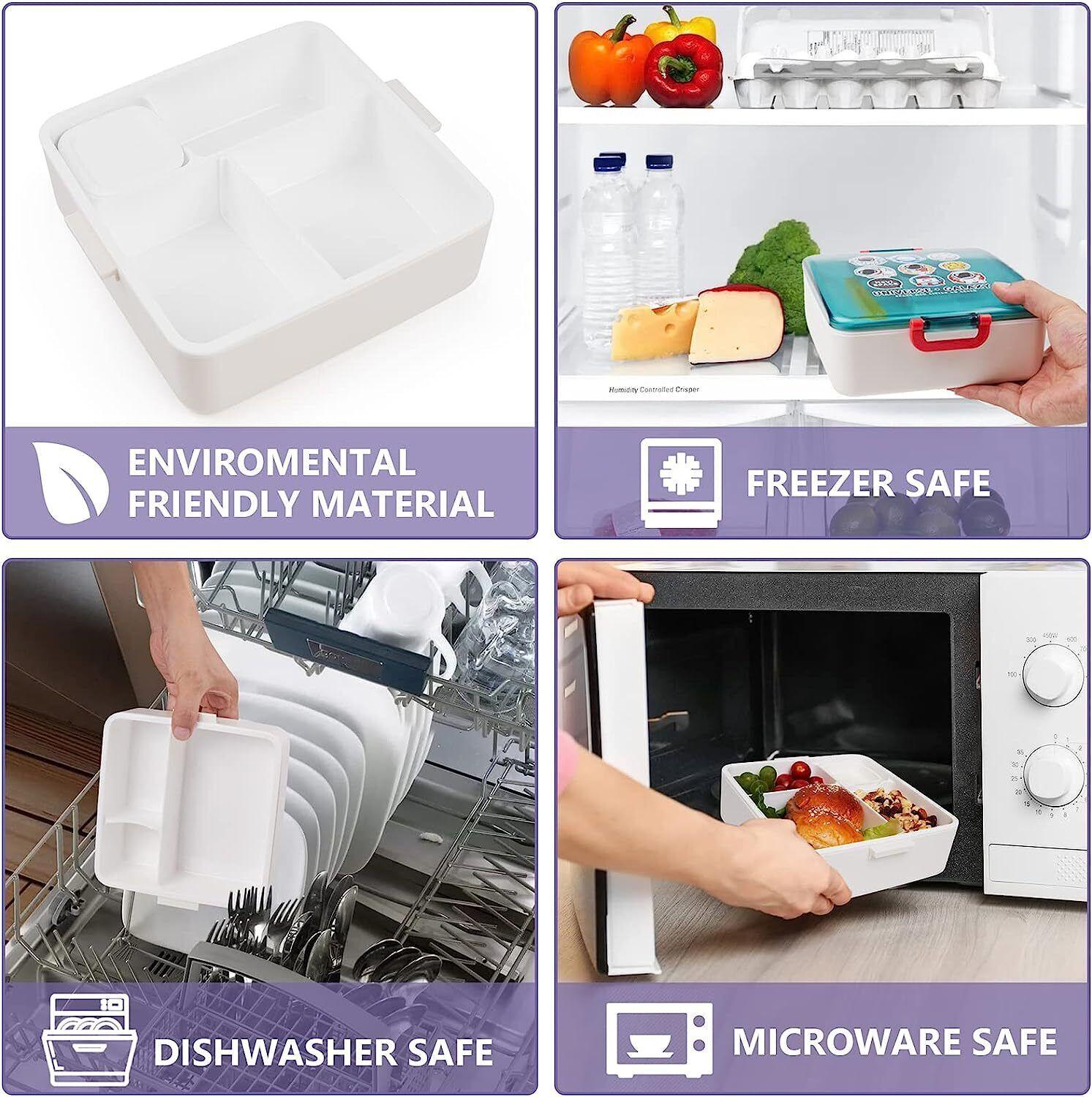 Massive Discounts Leak-Proof Bento School Lunch Box - 1300ml Kids Container
