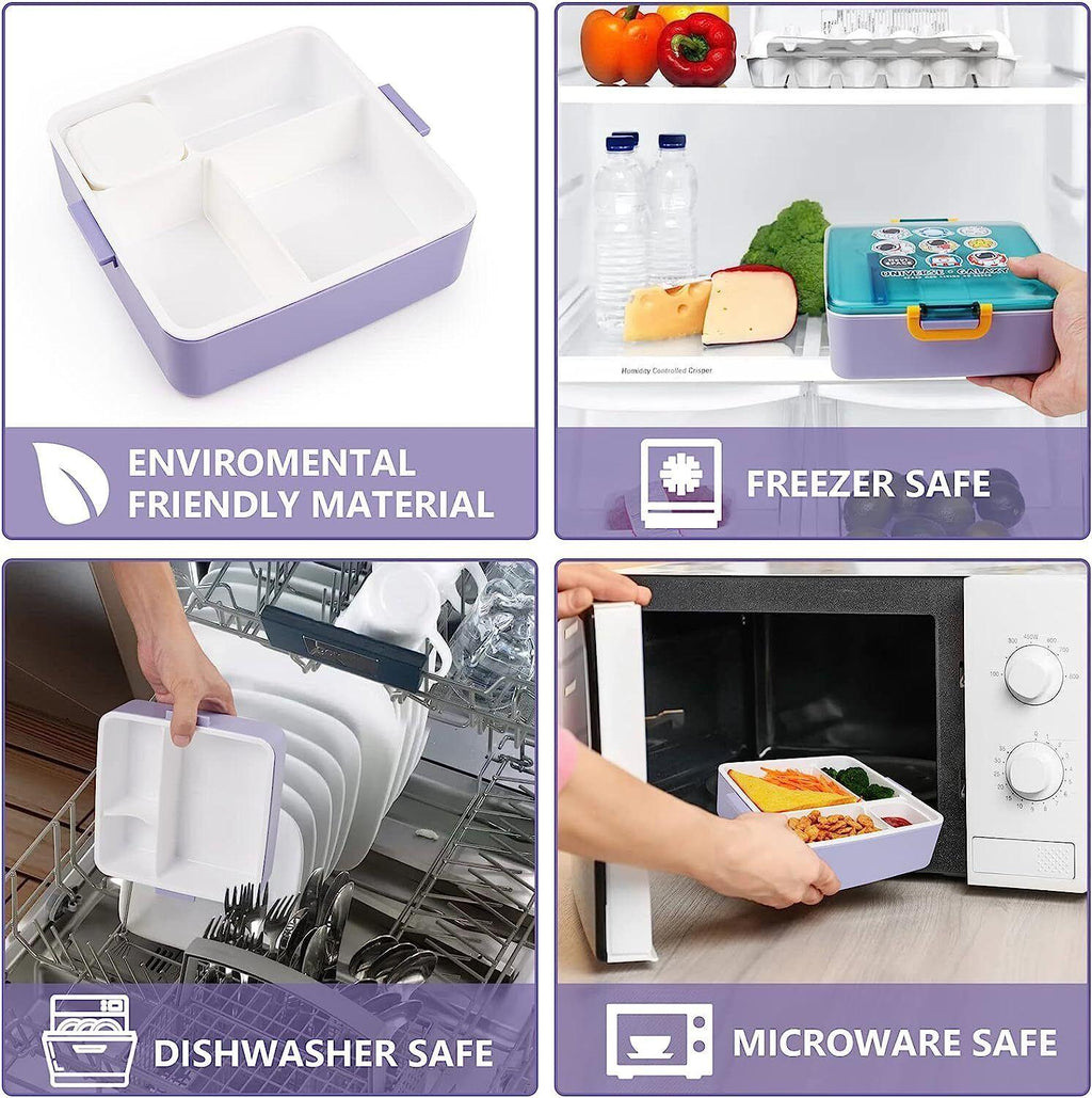 Massive Discounts Leak-Proof Bento School Lunch Box - 1300ml Kids Container