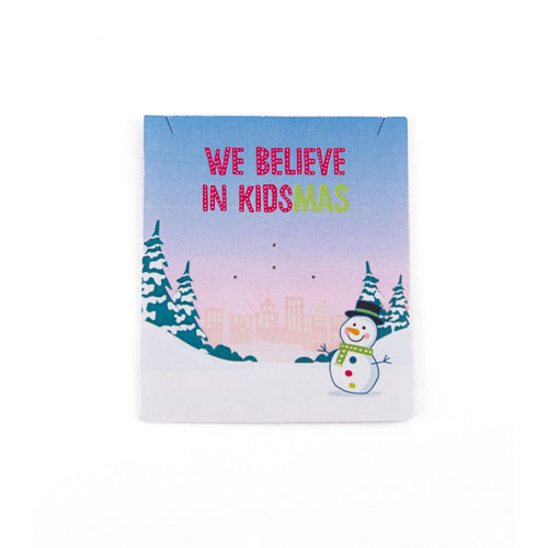 Gecko Kidsmas Snowman Necklace | Silver Plated Brass & Enamel Jewelry