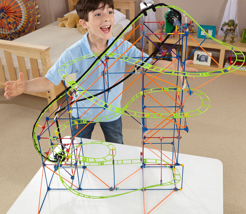 K'NEX Typhoon Frenzy Roller Coaster Building Set - 640 Piece STEM Toy
