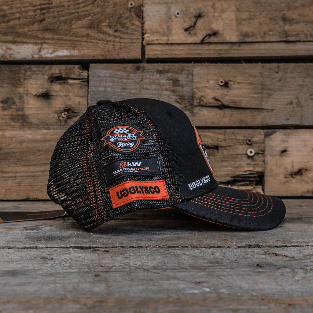 KTS Racing Trucker Hat – Uggly and Co Black & Orange Mesh Racing Cap