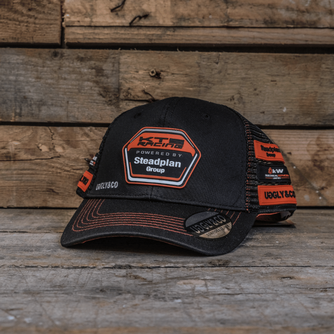 KTS Racing Trucker Hat – Uggly and Co Black & Orange Mesh Racing Cap