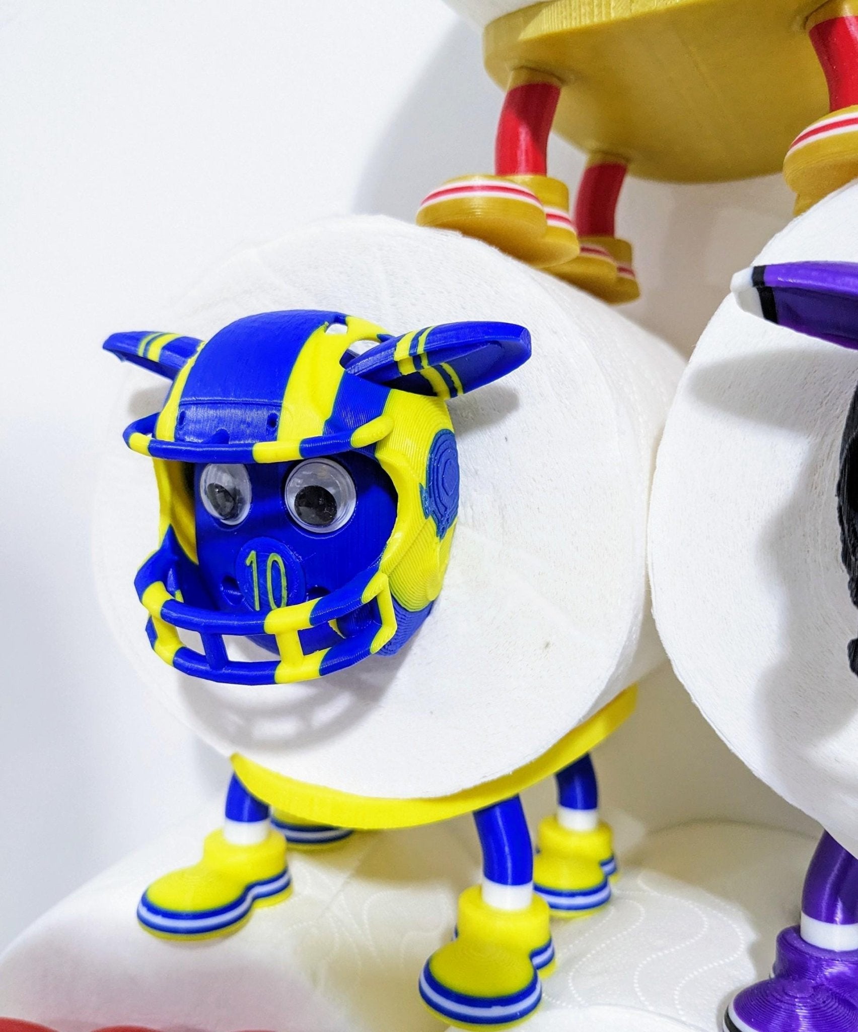 Chaddyverse LA Rams Sheep Toilet Roll Holder | 3D Printed NFL Gift