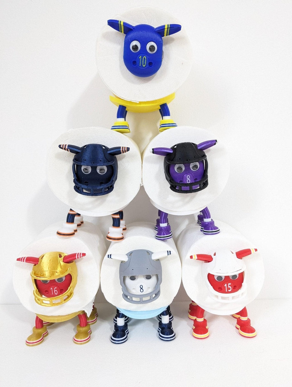 Chaddyverse LA Rams Sheep Toilet Roll Holder | 3D Printed NFL Gift