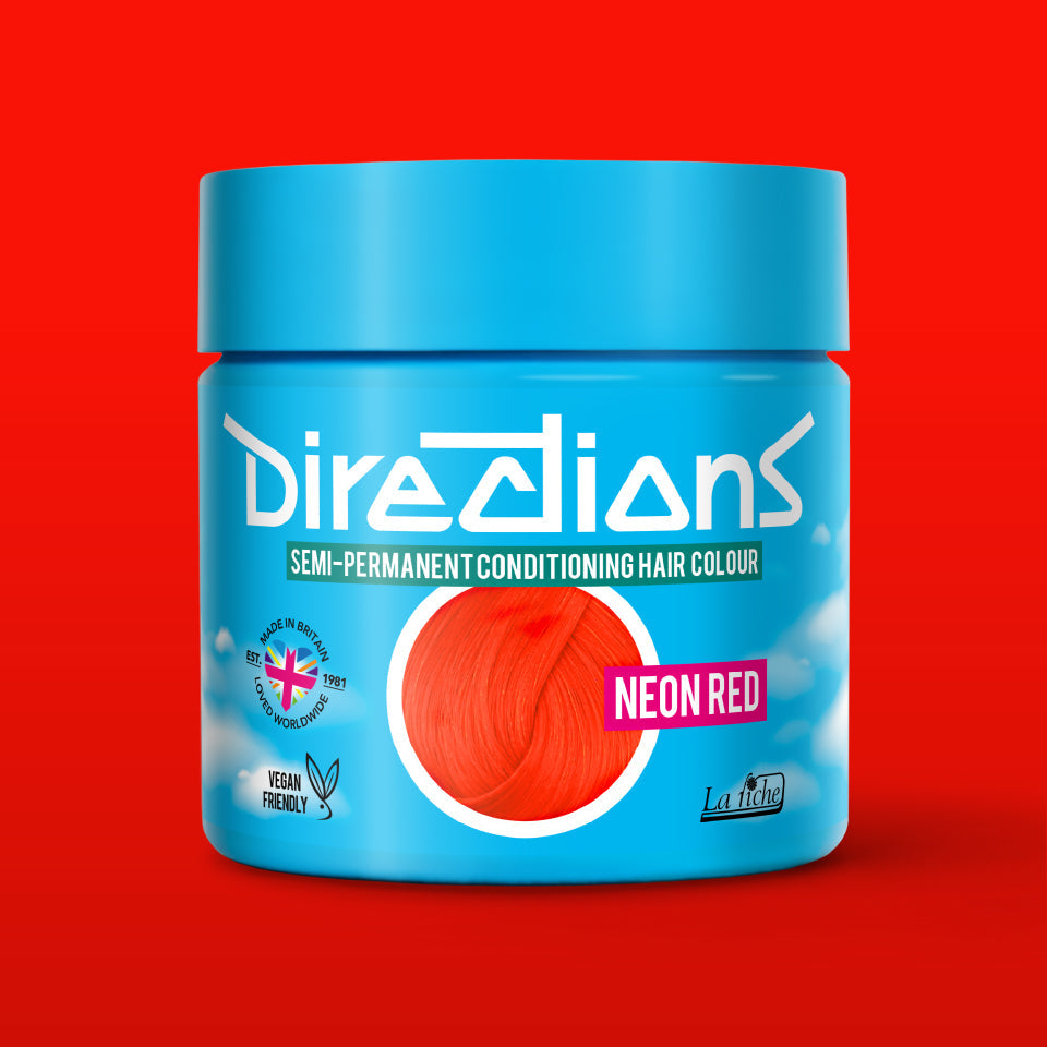 La Riche Directions Neon Red Semi Permanent Hair Dye - Vegan - 100ml