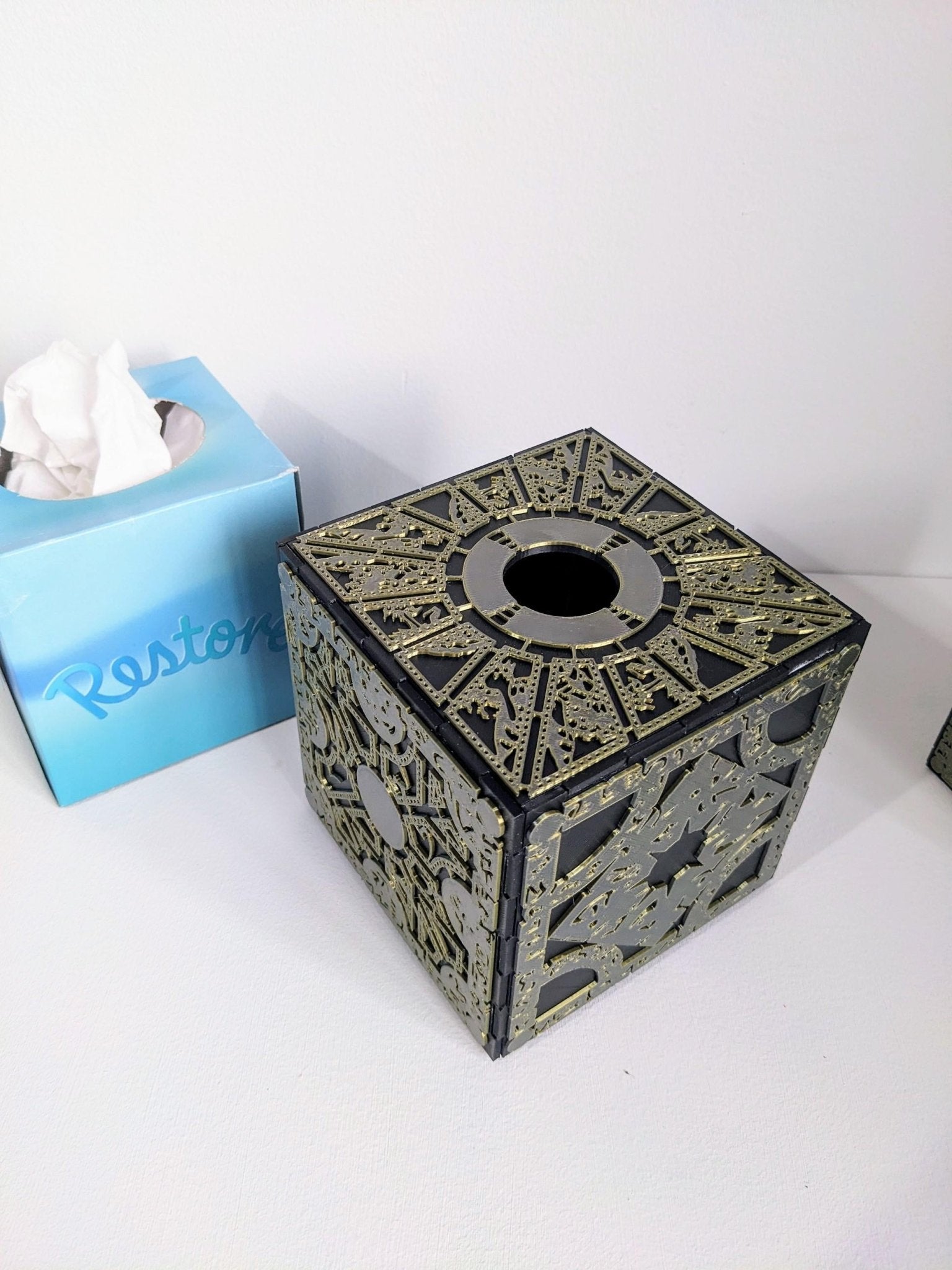 Hellraiser Lament Configuration Tissue Box & Storage Cube by Chaddyverse