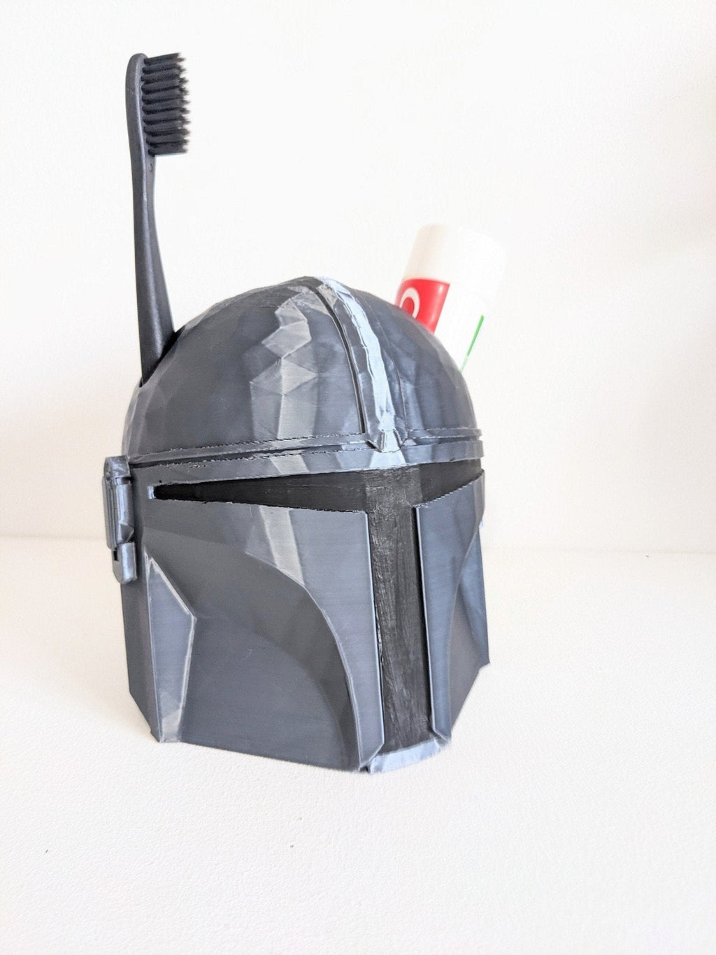 Mandalorian Helmet Toothbrush & Pen Holder | Chaddyverse Large PLA