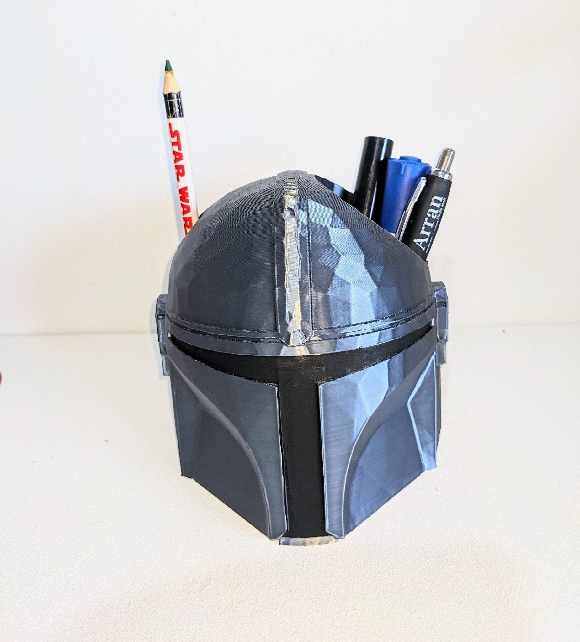 Mandalorian Helmet Toothbrush & Pen Holder | Chaddyverse Large PLA