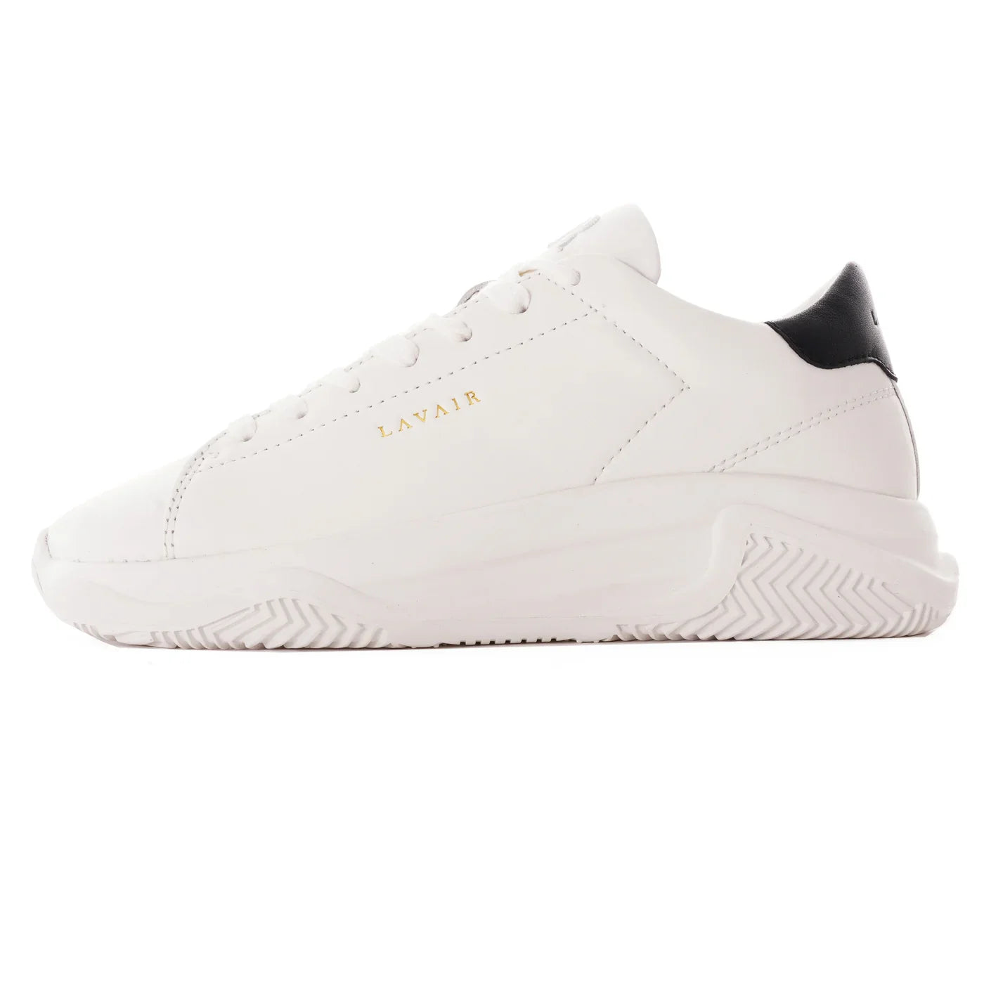 Lavair Linear 2.0 White Black Chunky Leather Trainers – Women's EU 38