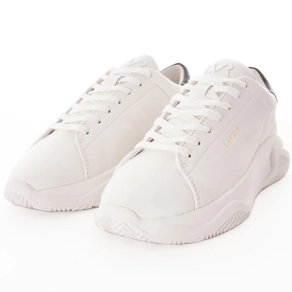 Lavair Linear 2.0 White Black Chunky Leather Trainers – Women's EU 38