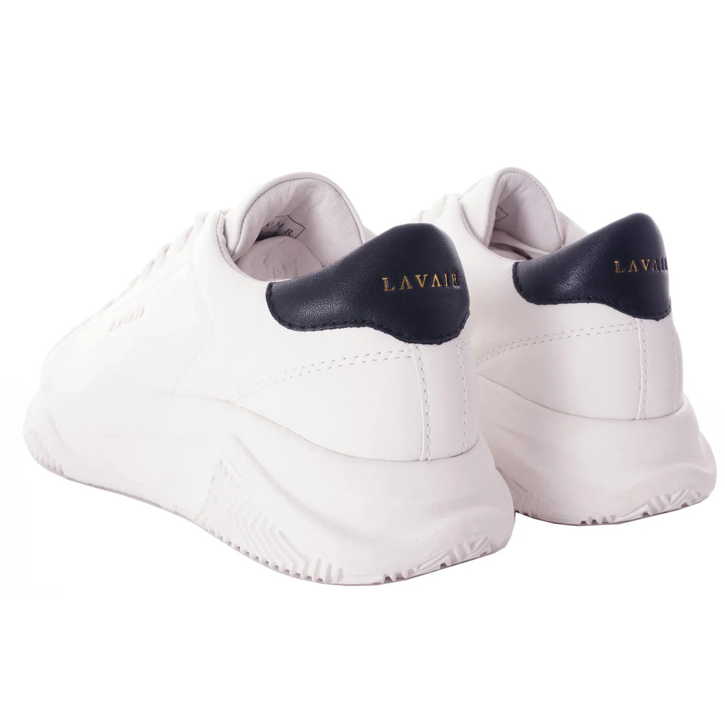 Lavair Linear 2.0 White Black Chunky Leather Trainers – Women's EU 38