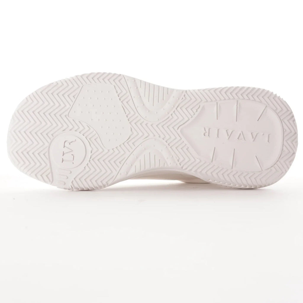 Lavair Linear 2.0 White Black Chunky Leather Trainers – Women's EU 38