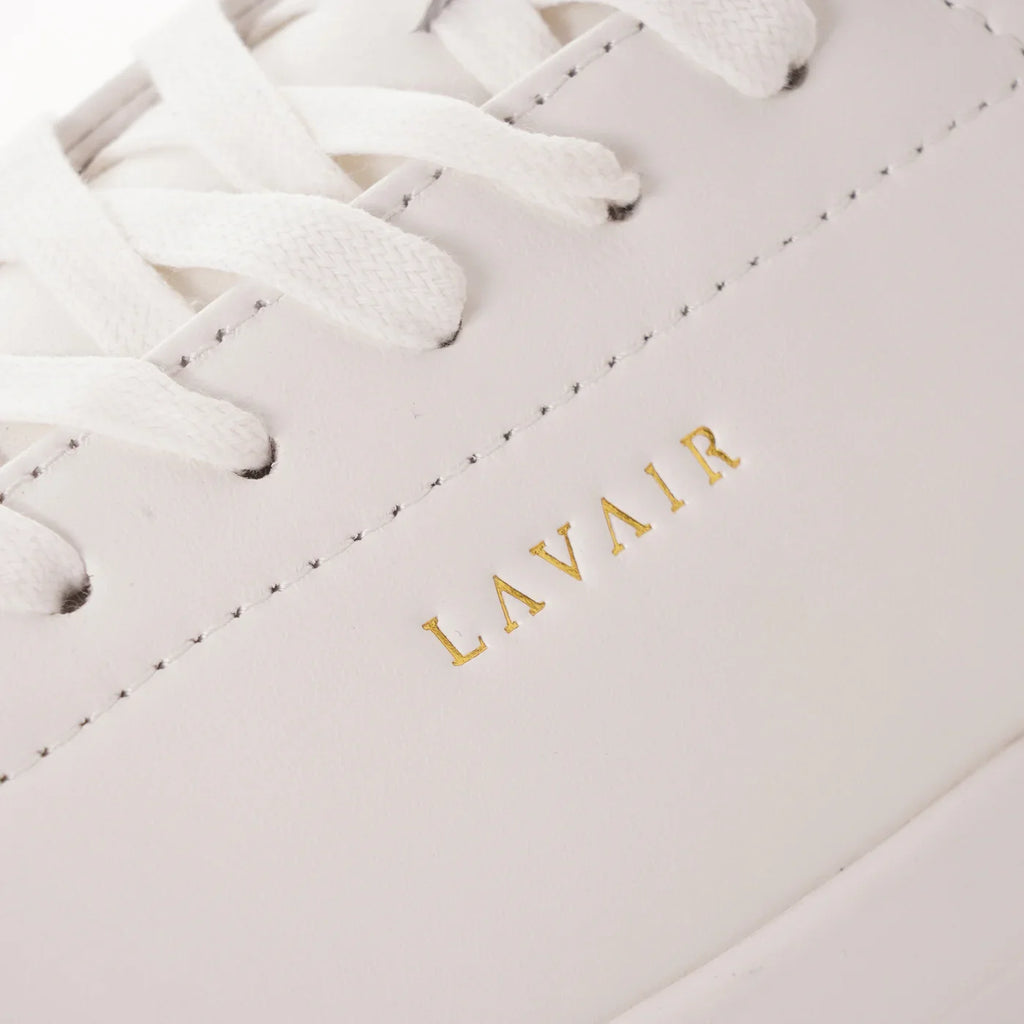 Lavair Linear 2.0 White Black Chunky Leather Trainers – Women's EU 38