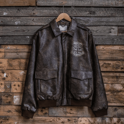 Uggly and Co Aviation Bomber Jacket – Distressed PU Leather Moto