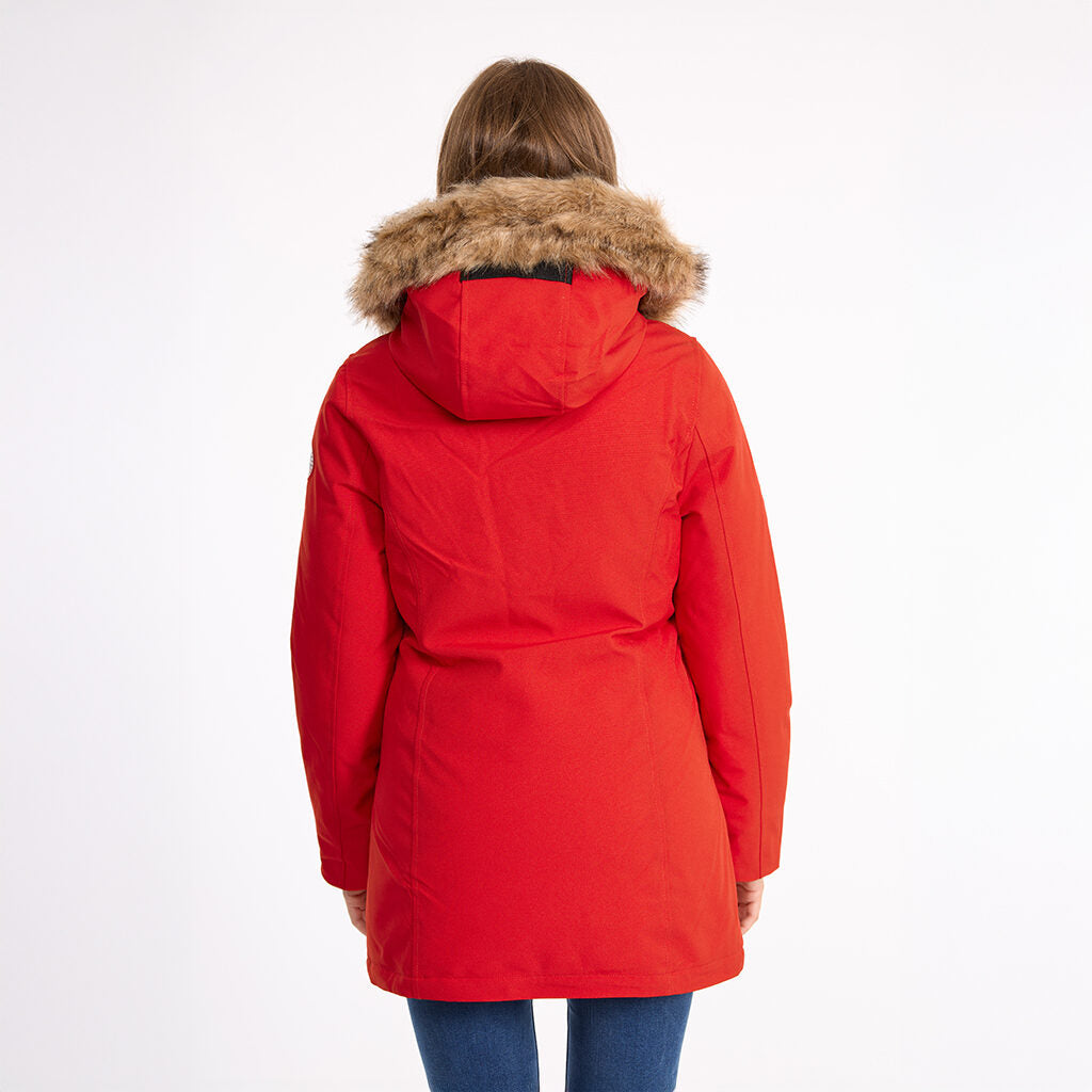 Lili Hooded Parka Jacket - Red